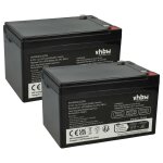 Vhbw 2x batterie remplacement pour apc rbc4, visrbc4 pour asi (12ah, 12v, agm)