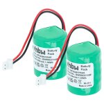 Vhbw 2x batterie remplacement pour honeywell gp250bvh5a6, cp300h, gp320bvh5a6 pour syst�me d'alarme (230mah, ...
