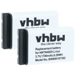 Vhbw 2x batterie remplacement pour motorola nntn6922a, nntn4655, snn5705c, nntn6923a pour radio talkie ...