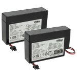 Vhbw 2x batterie remplacement pour vision cp1208 pour (800mah, 12v, agm, connecteur amp)