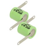 Vhbw 2x nimh pile bouton de remplacement pour type 1 / 3aa 300mah 1, 2v convient pour les batteries de ...