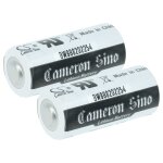 Vhbw 2x piles au lithium er14335 - piles primaires (1650mah, 3, 6v, li - socl2)
