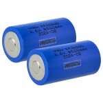 Vhbw 2x piles au lithium er26500 (size c) - piles primaires (8500mah, 3, 6v, li - socl2)