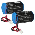 Vhbw 2x pile compatible avec visonic sr - 730, mcs - 730 ac syst�me d'alarme, sir�ne ext�rieure radio ...