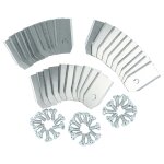 Vhbw 30x lames compatible avec gardena smart sileno life, free, max, city tondeuse - lames de rechange, ...