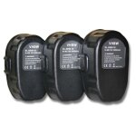 Vhbw 3x batterie (3000 mah, nimh, 18 v) compatible avec dewalt dcd980l2, dcg411kl, dcf826kl, dcf059kl, ...