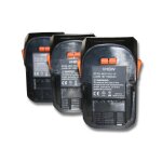 Vhbw 3x batteries compatible avec aeg bex18 - 125 - 0, bbh18 li - 302c, bbh18 - 0, bex18 - 125, bbh 18 ...