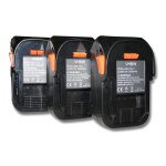 Vhbw 3x batteries compatible avec aeg bs 18c li - 202c, bsb 18, bs 18g, bsb 18 g, bs18g, bsb 18 c, bsb18g ...