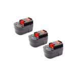 Vhbw 3x batteries compatible avec black & decker hp12k, hp12kd, hp9019k, hpd1200, hpd1202, hpd1202kf ...