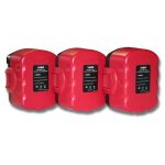 Vhbw 3x batterie compatible avec bosch gws 14. 4v / 3b, gws 14. 4vh, jan - 54, pag 14. 4v, hdi 244, idi ...