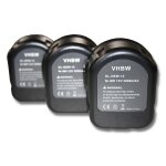Vhbw 3x batteries compatible avec dewalt dw953rfk2, dw953kf - 2, dw953ks - 2, dw953kv - 2 outil �lectrique ...