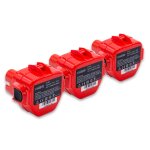 Vhbw 3x batterie compatible avec makita 6227d, 6227dw, 6227dwbe, 6227dwe, 6227dwle, 6270d, 6270dwae, ...