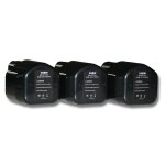 Vhbw 3x batteries ni - mh 2100mah (12v) pour outils hitachi c 5d, c5d, cd 4d, cd4d, cl 10d2, cl 13d comme ...