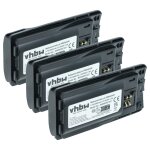 Vhbw 3x batterie compatible avec motorola rmv2080, xt460, xt420, xt660d radio talkie - walkie (3500mah, ...