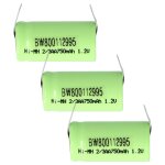 Vhbw 3x batteries remplacement pour 2 / 3aa pour modle rc (750mah, 1, 2v, nimh, vert, avec cosse  souder ...