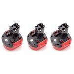 Vhbw 3x nimh batterie 1500mah 9. 6v pour outil lectrique outil powertools tools comme bosch 2 607 001 ...