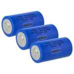Vhbw 3x piles au lithium er26500 (size c) - piles primaires (8500mah, 3, 6v, li - socl2)