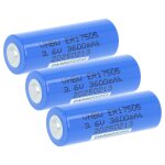Vhbw 3x piles sp�ciales er17505 / sb - a01 (size a) / ls17500 / er17 / 50 - batteries non - rechargeables ...