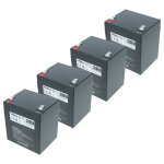 Vhbw 4x batterie remplacement pour apc rbc44, rbc43, rbc140 pour haut - parleurs, enceintes portatives ...