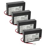 Vhbw 4x batterie remplacement pour mp0. 8 - 12h pour divers appareils (800mah, 12v, agm, connecteur jst) ...