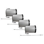 Vhbw 4x cartouche filtrante poussi�res fines compatible avec holzmann abs3880, abs2480, abs3000se aspirateur ...
