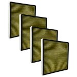 Vhbw 4x filtre 4 en 1 compatible avec boneco ah300 purificateur d'air - avec charbon actif, filtre � ...