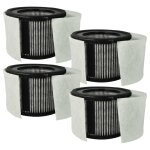Vhbw 4x filtre compatible avec leifheit / soehnle airfresh clean 300, 400 humidificateur, purificateur ...