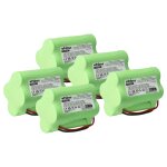 Vhbw 5x batterie compatible avec radio shack pro - 90, 20 - 520 radio talkie - walkie (1200mah, 4, 8v, ...