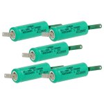 Vhbw 5x batteries remplacement pour 2 / 3aaa pour modle rc (400mah, 1, 2v, nimh, vert, avec cosse  ...