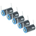 Vhbw 5x batterie remplacement pour toshiba er17330v pour (1600mah, 3, 6v, li - mno2)