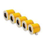 Vhbw 5x cartouches filtrantes compatible avec k�rcher a 2014 carvac a 2054 me, a 2064 pt, a 2074 pt, ...