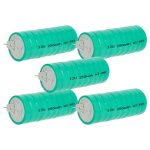 Vhbw 5x nimh pile bouton de remplacement pour type v250h 250mah 12v convient pour les batteries de mod�lisme ...