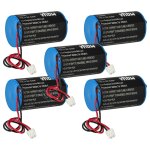 Vhbw 5x pile compatible avec visonic mcs - 730, mcs - 710, mcs - 720 systme d'alarme, sirne extrieure ...