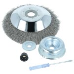 Vhbw brosse � d�sherber en m�tal doux compatible avec kawasaki kbh 48, 43, 34, 27 outil de jardin, d�broussail ...