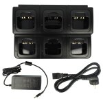 Vhbw chargeur de batterie compatible avec motorola gp380, ht1250 batterie de radio, talkie walkie (station, ...