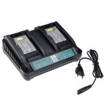 Vhbw chargeur double compatible avec makita bdf452rfe, bdf448, bdf448rfe, bdf451, bdf450, bdf451rfe, ...