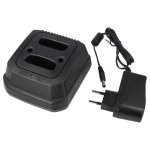 Vhbw chargeur double compatible avec motorola pmnn 6074, 4351b batteries de radio - socle + prise, 4 ...