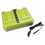 Vhbw chargeur double compatible avec ryobi 40v 14 in brushless chain saw, 40v 20 in brushless batteries ...