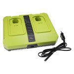 Vhbw chargeur double compatible avec ryobi bpl - 1820g, bpl1820, bpp - 1813, bpp - 1815, bpp - 1817, ...