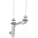 Vidage pour �vier deux cuves en gr�s - sans trop plein viega