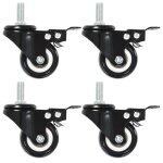Vidaxl 16 pcs roulettes pivotantes avec frein 50 mm
