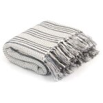 Vidaxl 245327 plaid coton gris et blanc