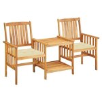 Vidaxl 3061292 chaise d'ext�rieur bois d'acacia cr�me