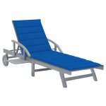 Vidaxl 3061339 chaise d'ext�rieur bois d'acacia gris