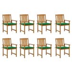 Vidaxl 3078171 chaise d'ext�rieur terrace si�ge rembourr� bois d'acacia vert