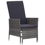 Vidaxl 310230 chaise d'ext�rieur terrace si�ge rembourr� polyester, polyur�thane, acier anthracite