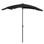 Vidaxl 315557 parasol de terrasse noir