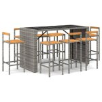 Vidaxl 3187703 ensemble de meubles de jardin gris