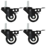 Vidaxl 32 pcs roulettes pivotantes avec frein 50 mm