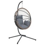 Vidaxl 4007406 fauteuil suspendu marron et gris